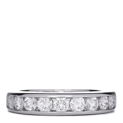 Tiffany Platinum Diamond 4mm Half Circle Wedding Band Ring 50 5.5 1 of 6
