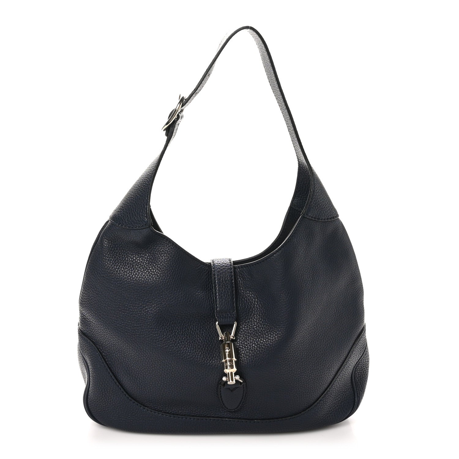 Gucci Soft Grained Calfskin Small Jackie Hobo Classic Blue Marine 1 of 10