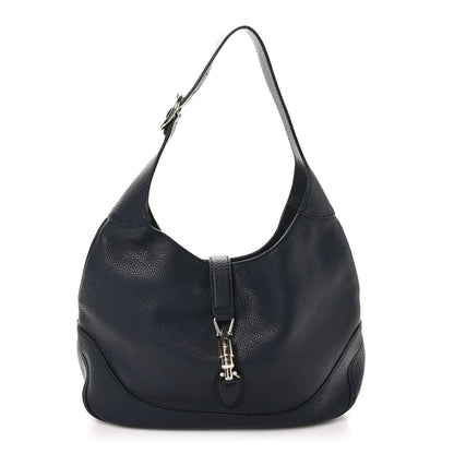 Gucci Soft Grained Calfskin Small Jackie Hobo Classic Blue Marine 1 of 10