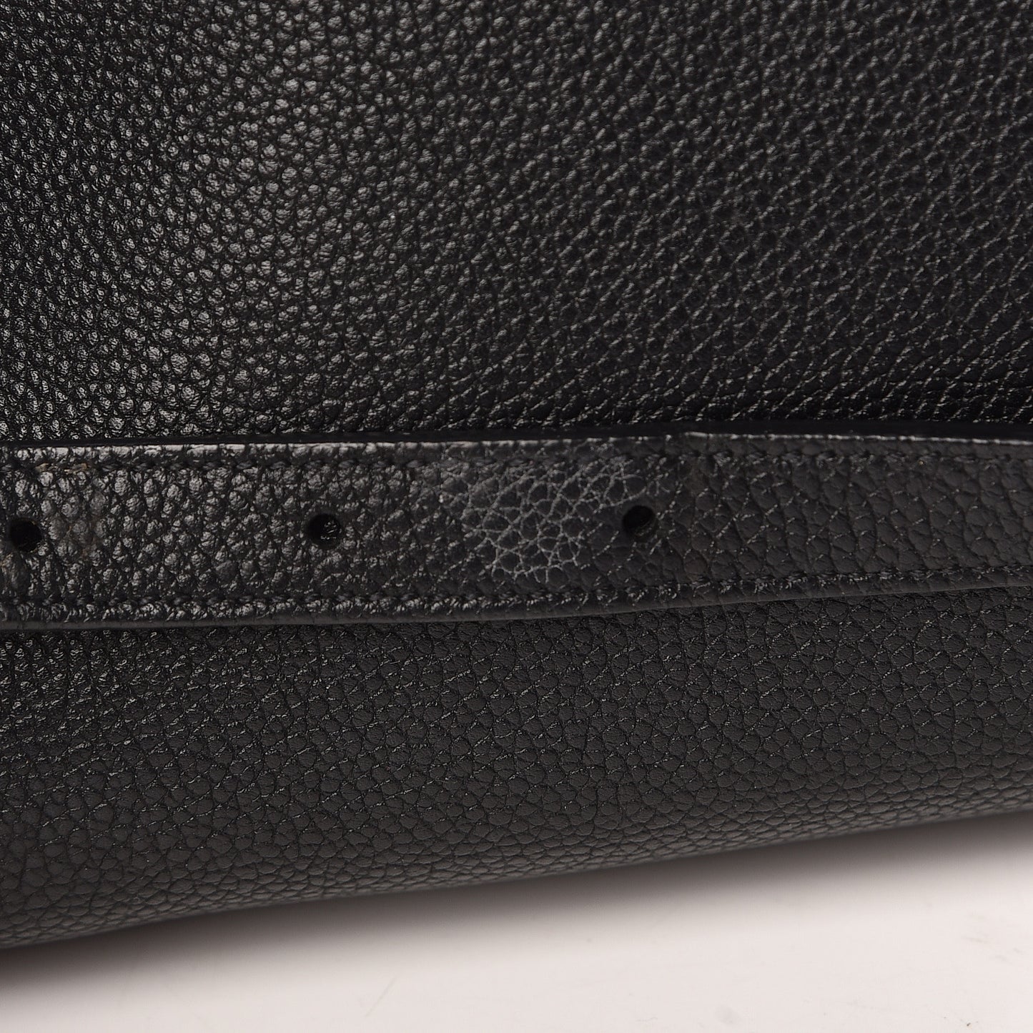 Grained Calfskin Medium Rive Gauche Cabas Black