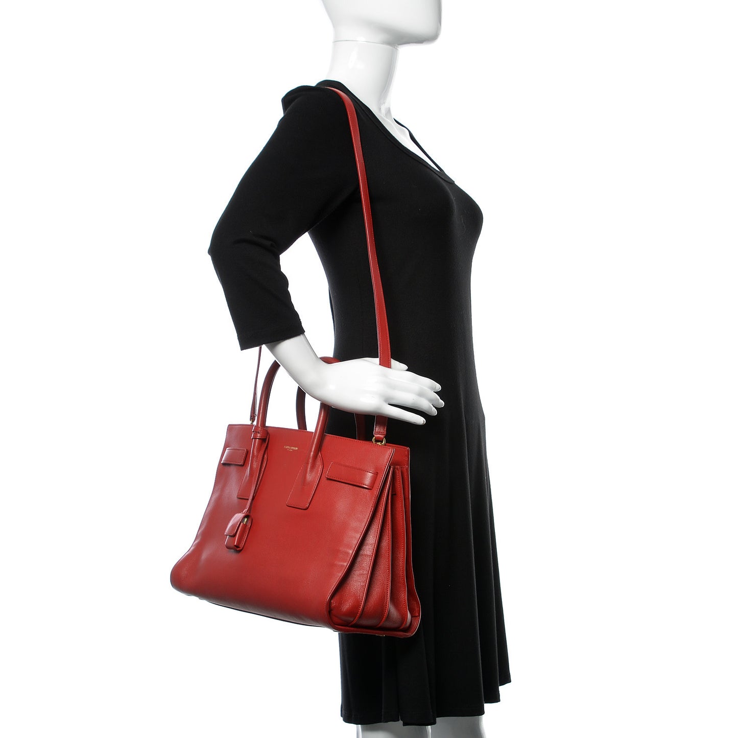 Calfskin Small Sac De Jour Lipstick Red