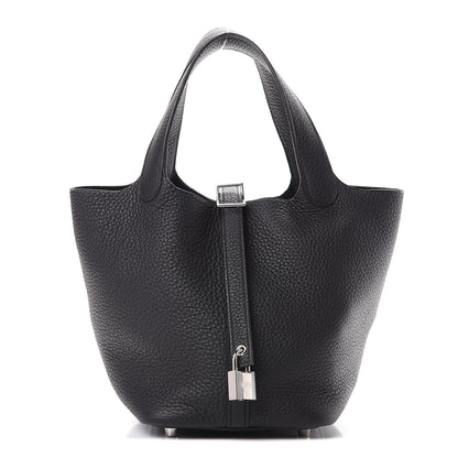 Hermes Taurillon Clemence Picotin Lock 18 PM Black 1 of 10