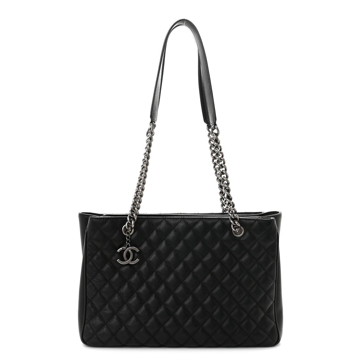 Chanel Caviar Quilted Medium Rock In Rome Tote Black 1 of 9