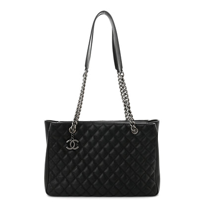 Chanel Caviar Quilted Medium Rock In Rome Tote Black 1 of 9