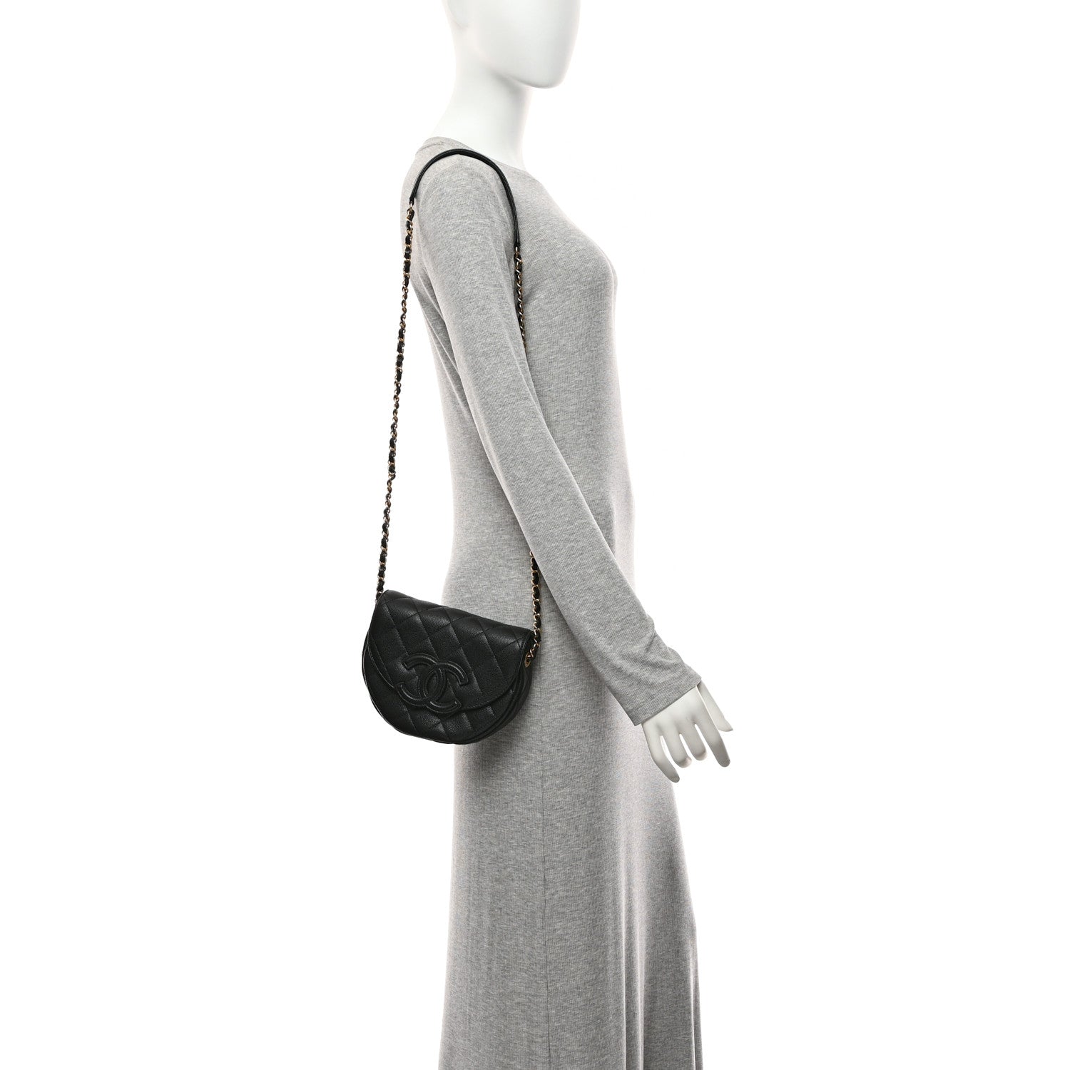 Chanel Caviar Quilted Mini Messenger Flap Black 2 of 10