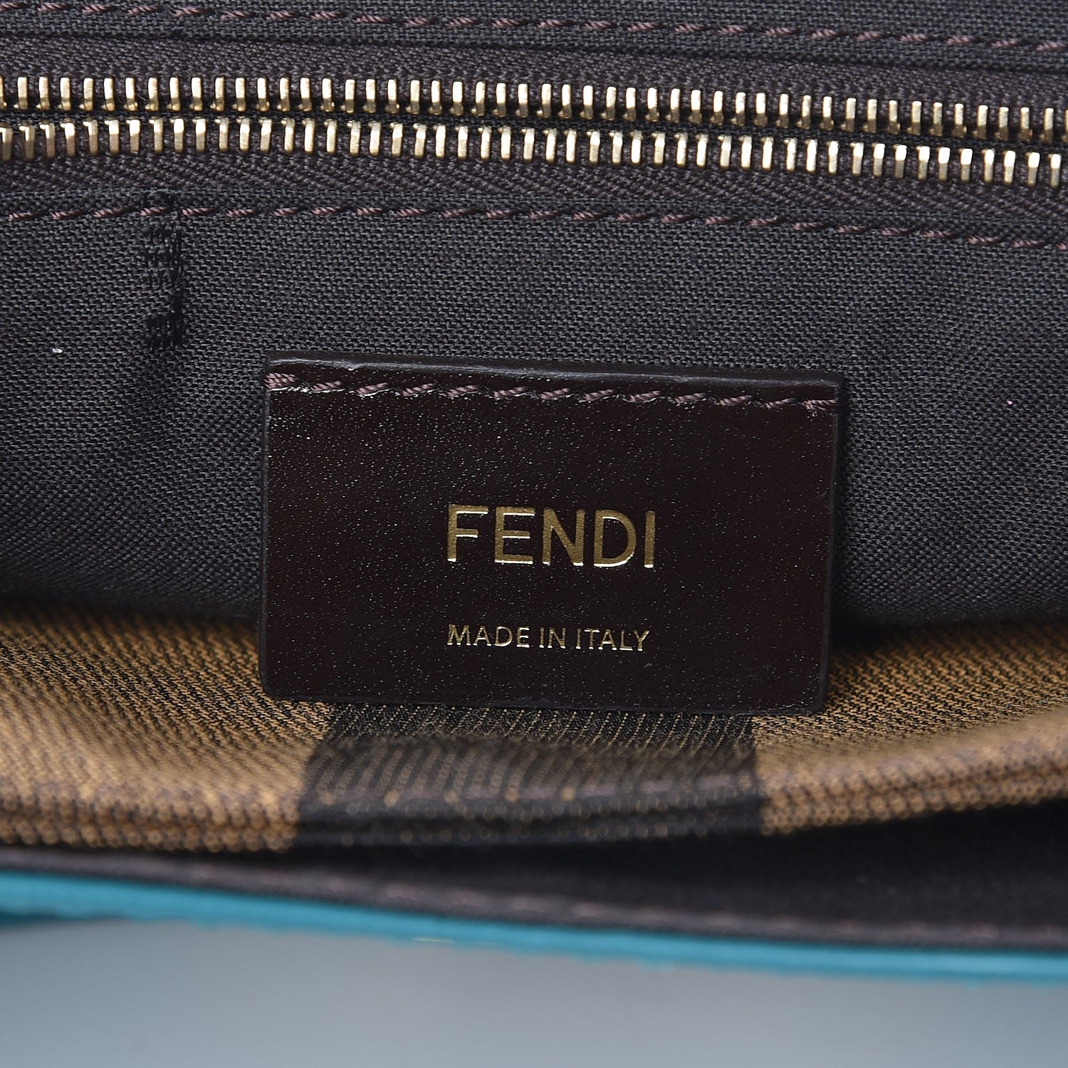 Fendi Vitello Pequin Embossed Small Claudia Shoulder Bag Jungle 15 of 19