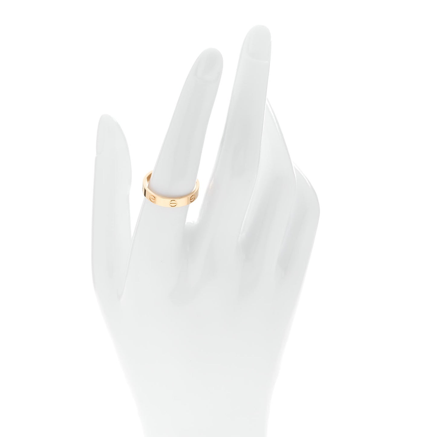 18K Yellow Gold 3.5mm LOVE Wedding Band Ring 56 7.75