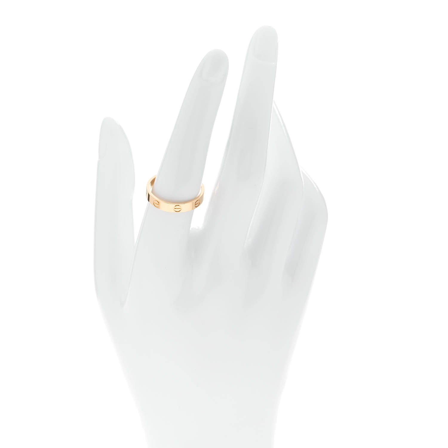 Cartier 18K Yellow Gold 3.5mm LOVE Wedding Band Ring 56 7.75 2 of 5