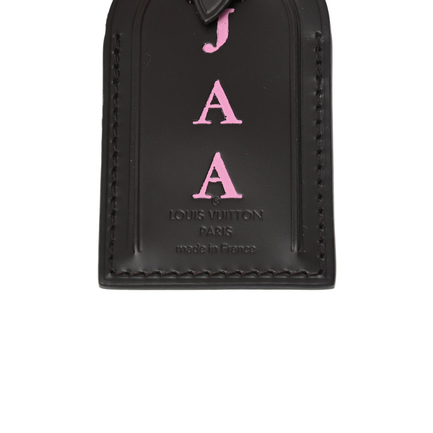 Calfskin Luggage Tag Ebene