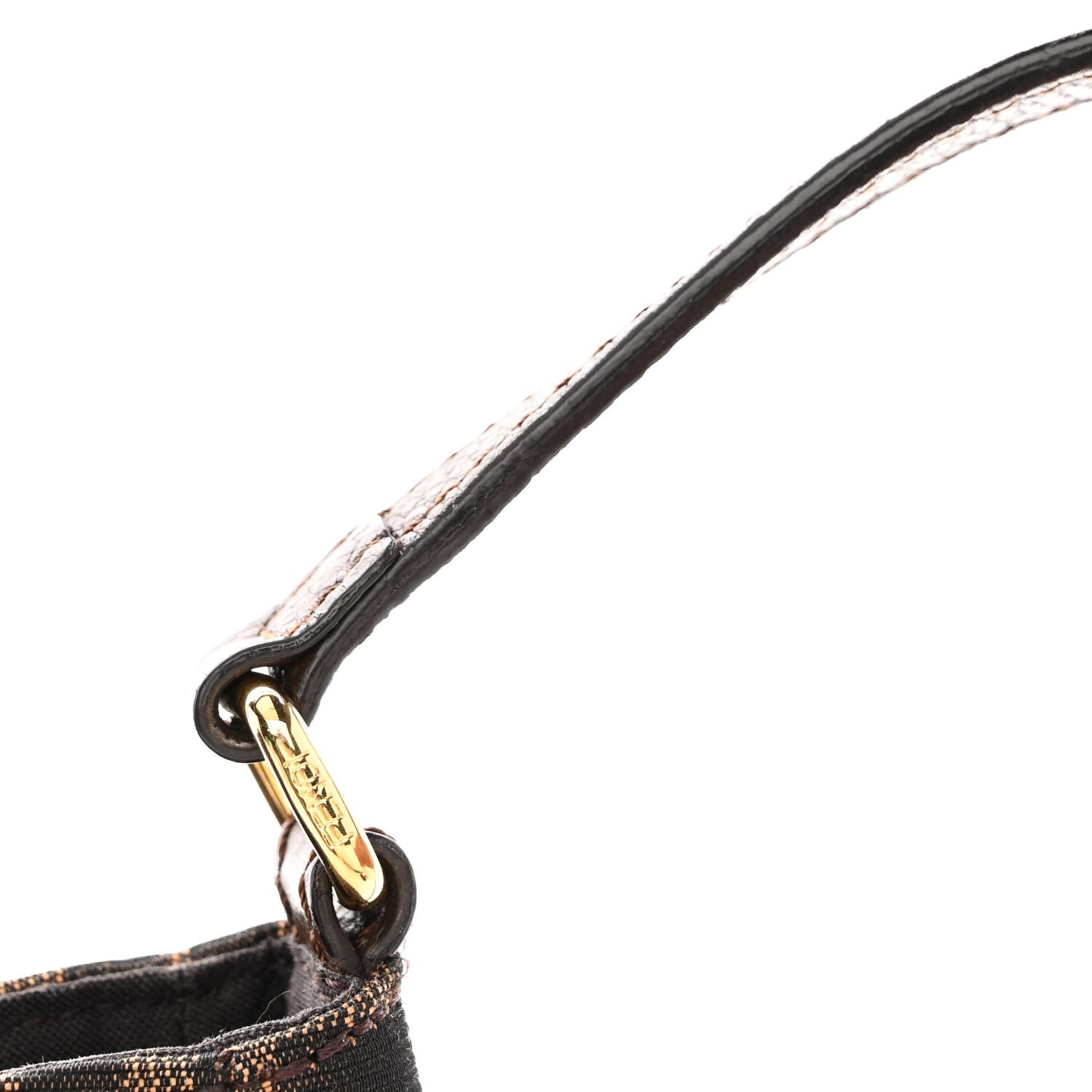 Fendi Zucca Vitello Artic Small Messenger Bag Tobacco Castagna 12 of 14
