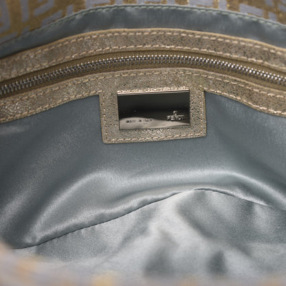 Fendi Metallic Zucchino Baguette Gold Silver 6 of 9
