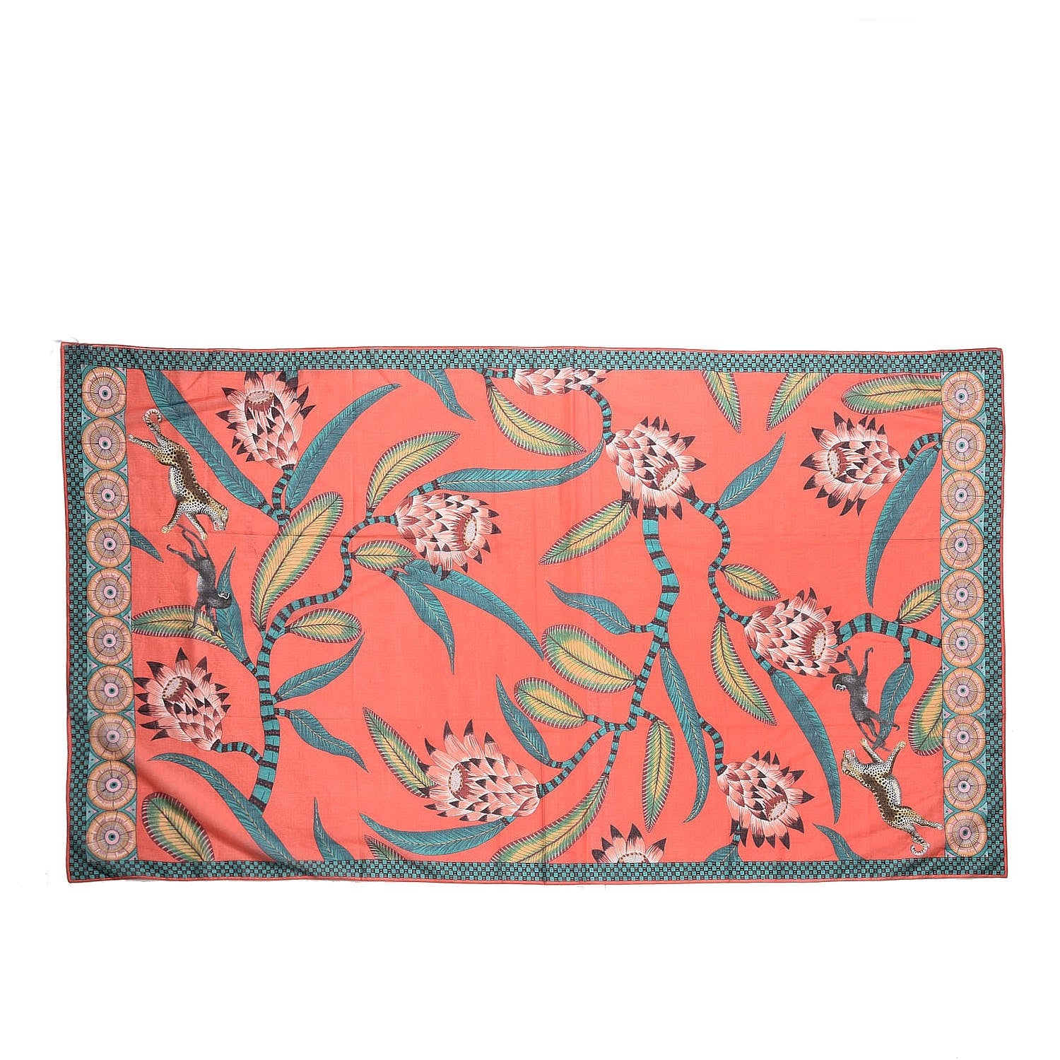 Hermes Cotton Printed Savana Dance Beach Pareo Sorbet 3 of 5