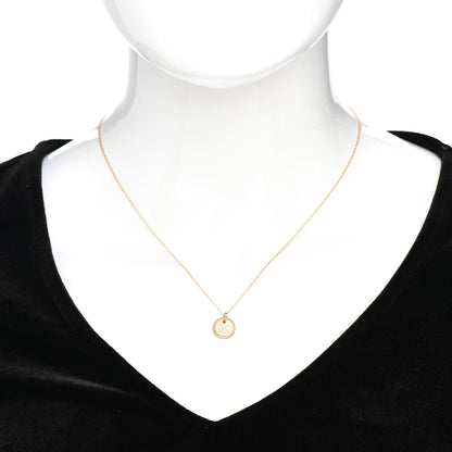 David Yurman 18K Yellow Gold Diamond Initial K Charm Pendant Necklace 2 of 5