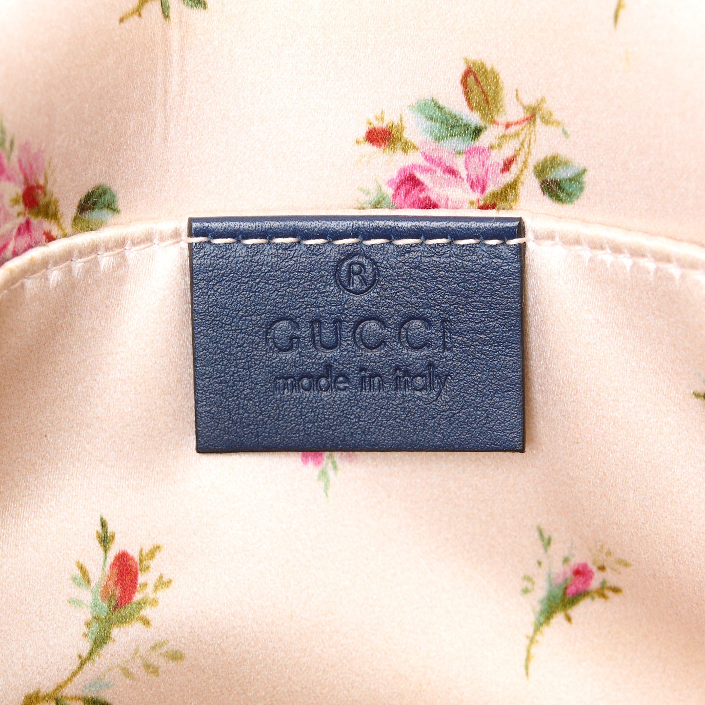 Denim Matelasse Mini Pearly GG Marmont Shoulder Bag Blue