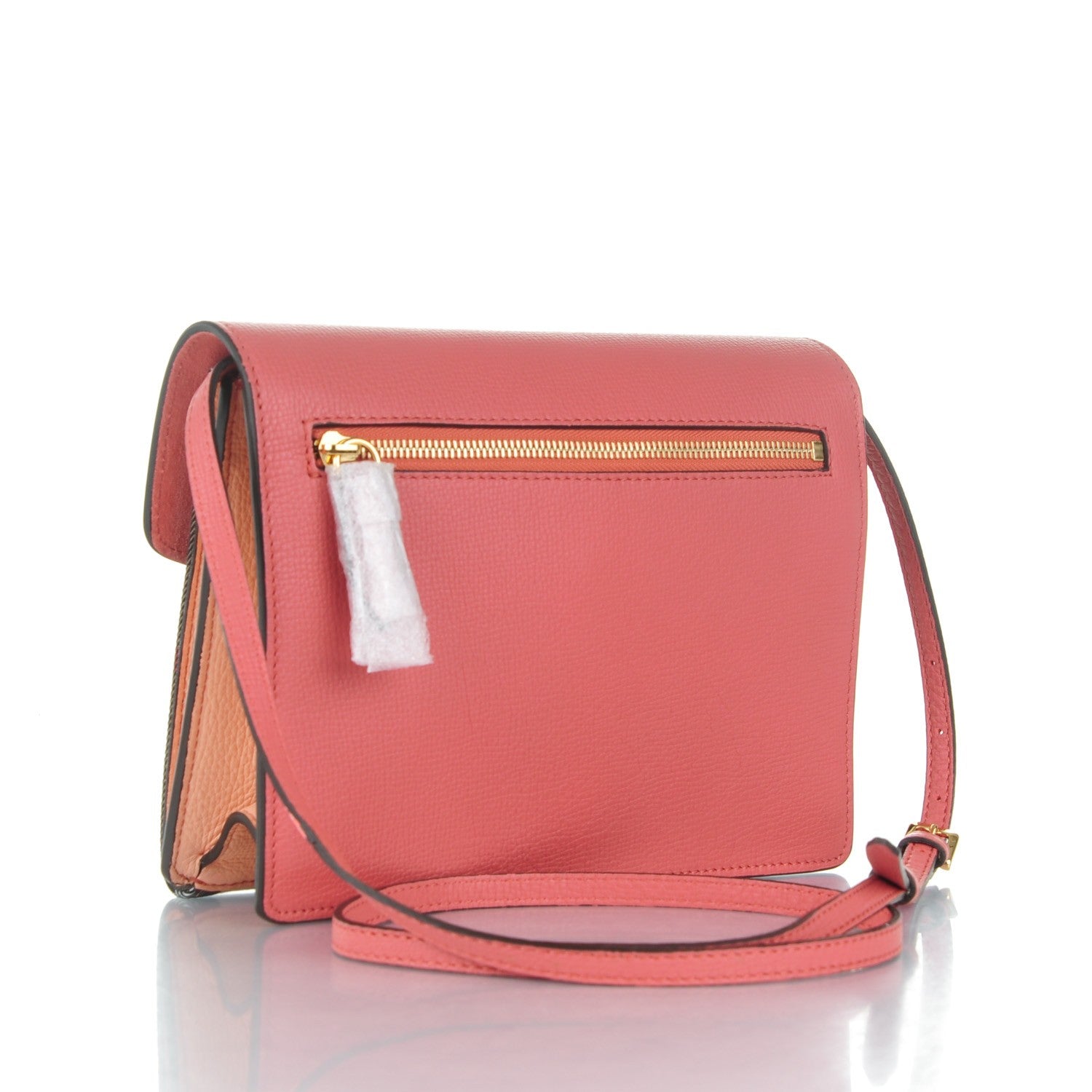 Burberry Derby Calfskin House Check Small Macken Crossbody Bag Copper Pink 3 of 7