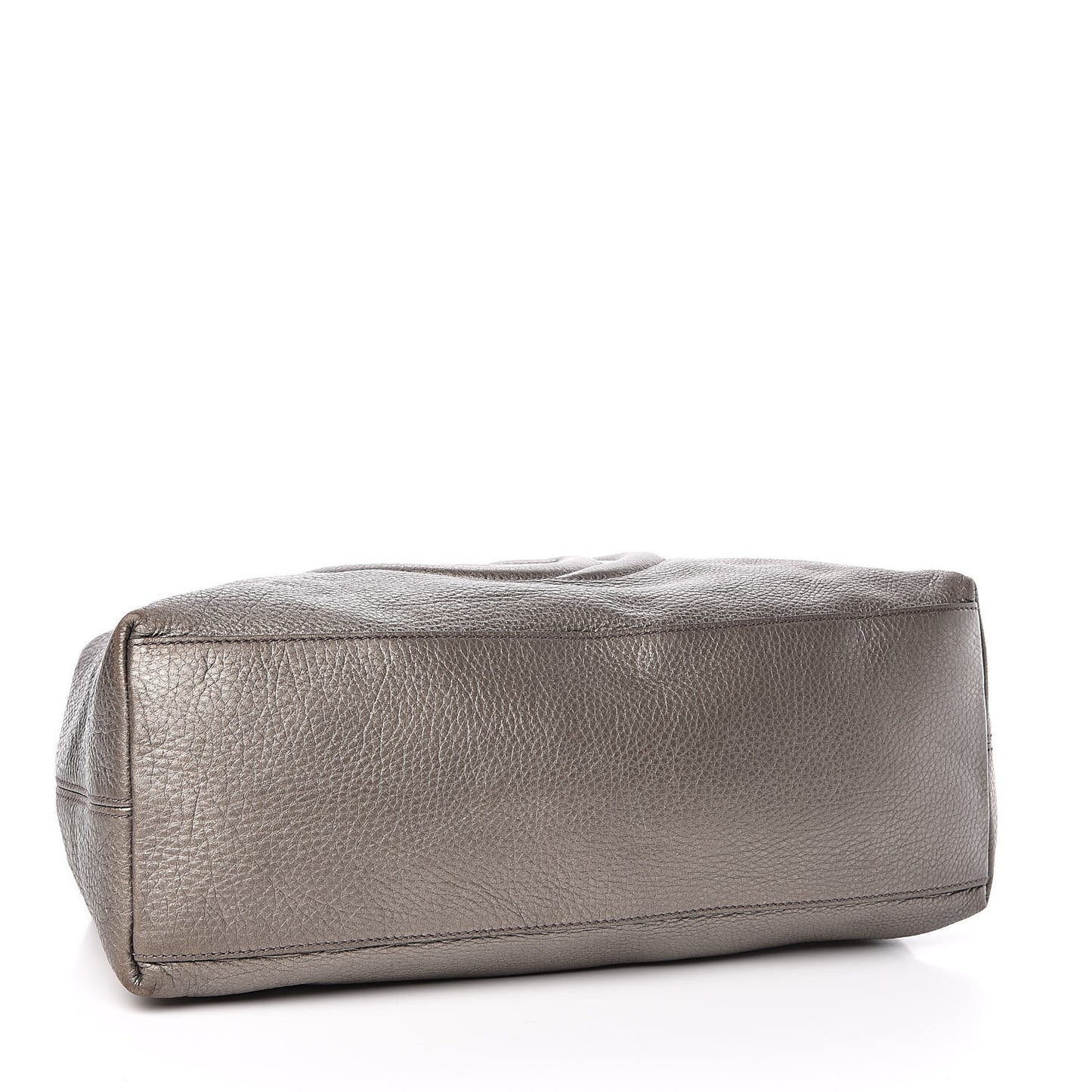Metallic Pebbled Calfskin Medium Soho Chain Shoulder Bag Sasso