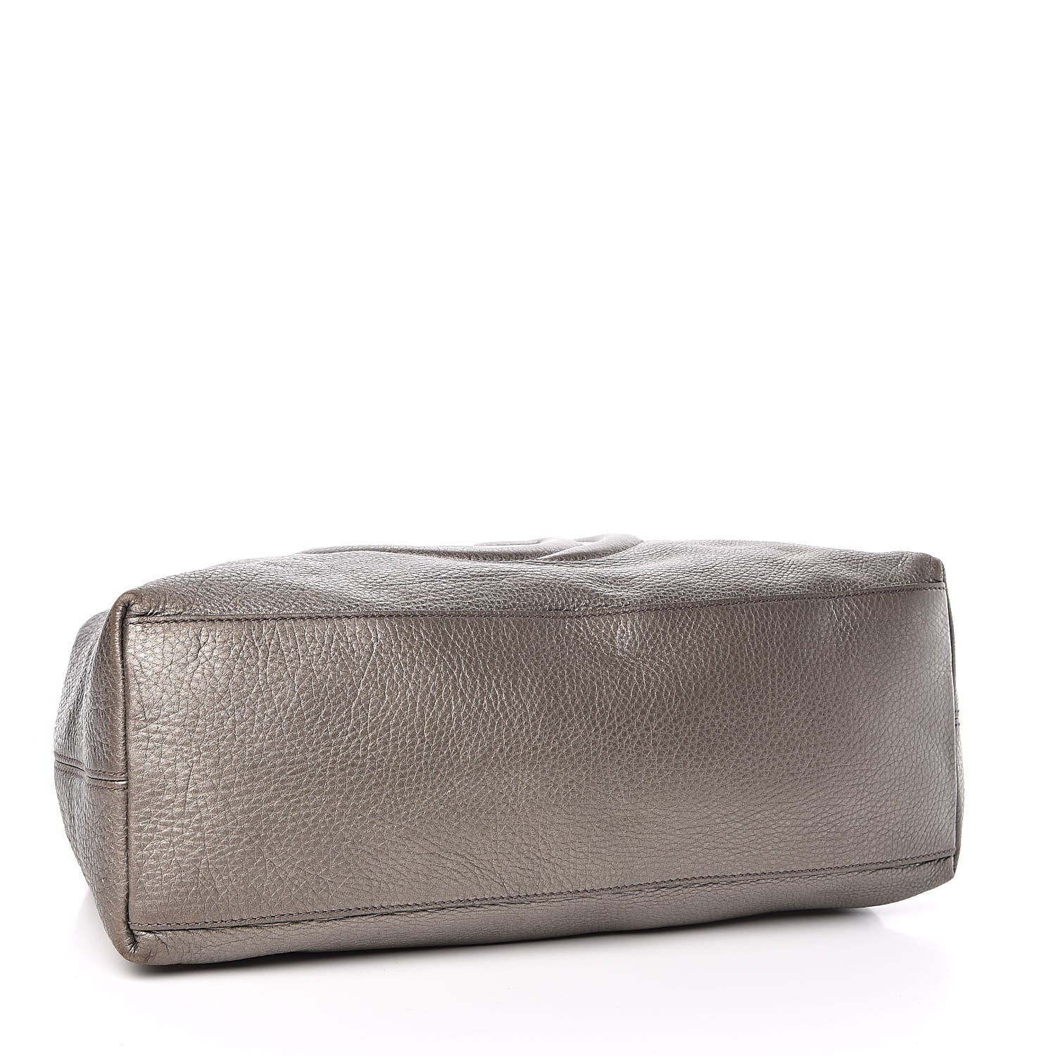 Gucci Metallic Pebbled Calfskin Medium Soho Chain Shoulder Bag Sasso 4 of 16