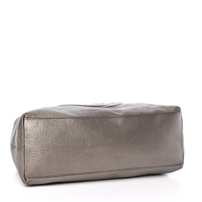 Gucci Metallic Pebbled Calfskin Medium Soho Chain Shoulder Bag Sasso 4 of 16
