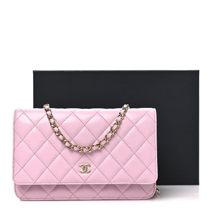 Chanel Caviar Quilted Wallet on Chain WOC Light Pink 12 of 12