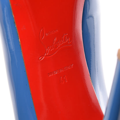 Christian Louboutin Patent New Declic 120 Pumps 41 Royal Blue 6 of 14