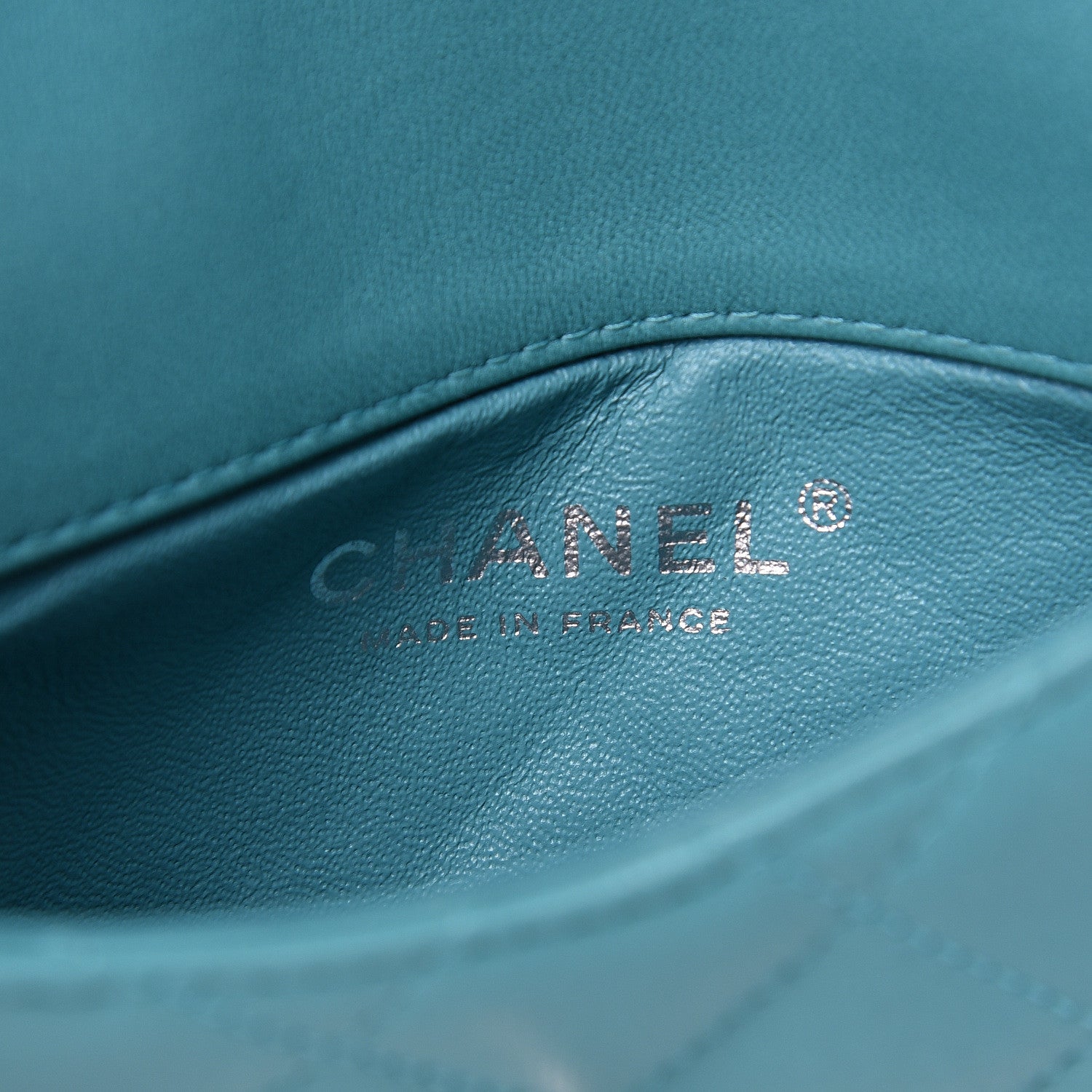 Chanel Lambskin Quilted Mini Flap Crossbody Bag Turquoise 6 of 16