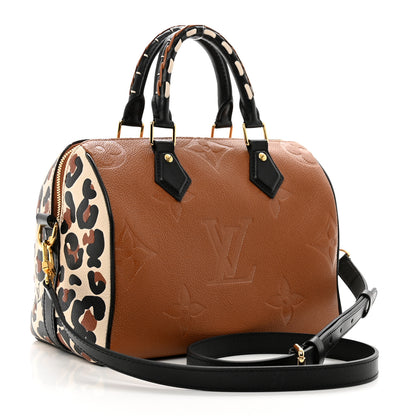 Louis Vuitton Empreinte Monogram Giant Wild At Heart Speedy Bandouliere 25 Caramel 3 of 10