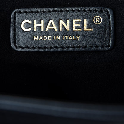 Chanel Caviar Deauville Drawstring Bucket Bag Black 6 of 12