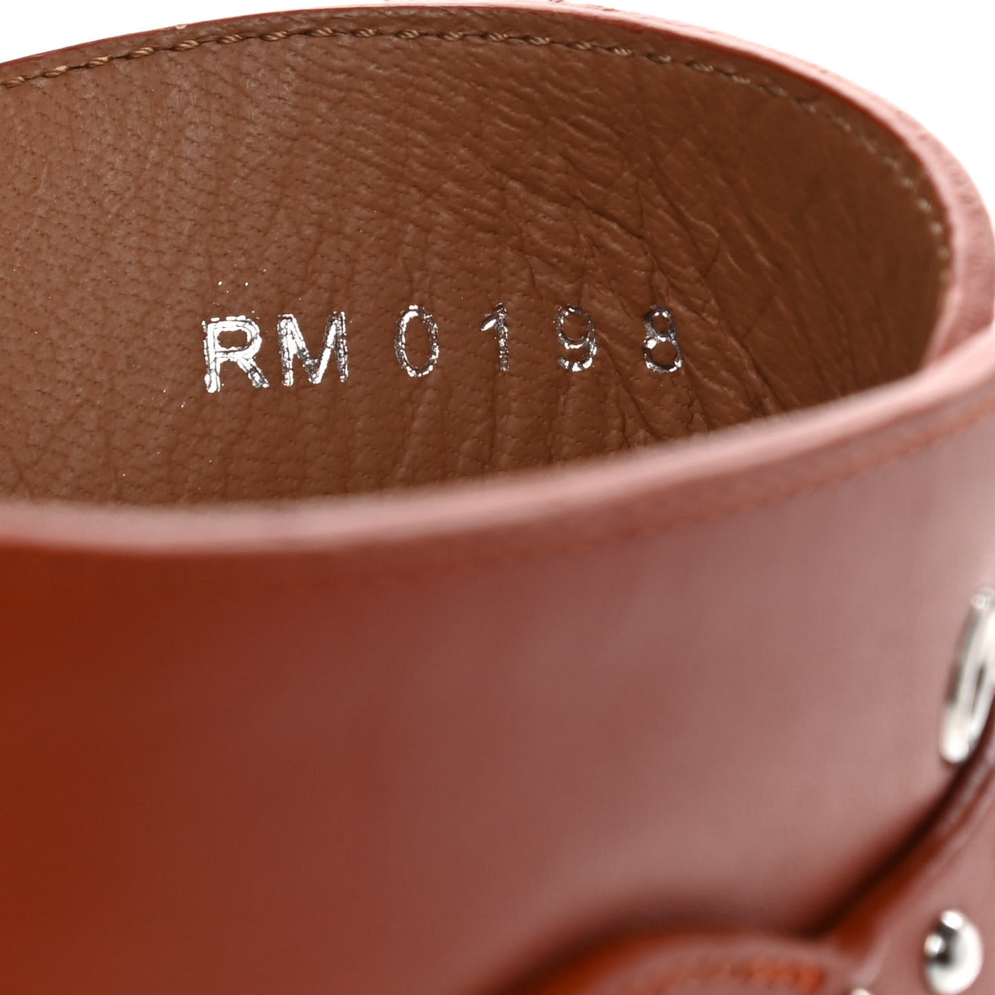 Calfskin Studded Prue Buckle Bootie 36.5 Cognac