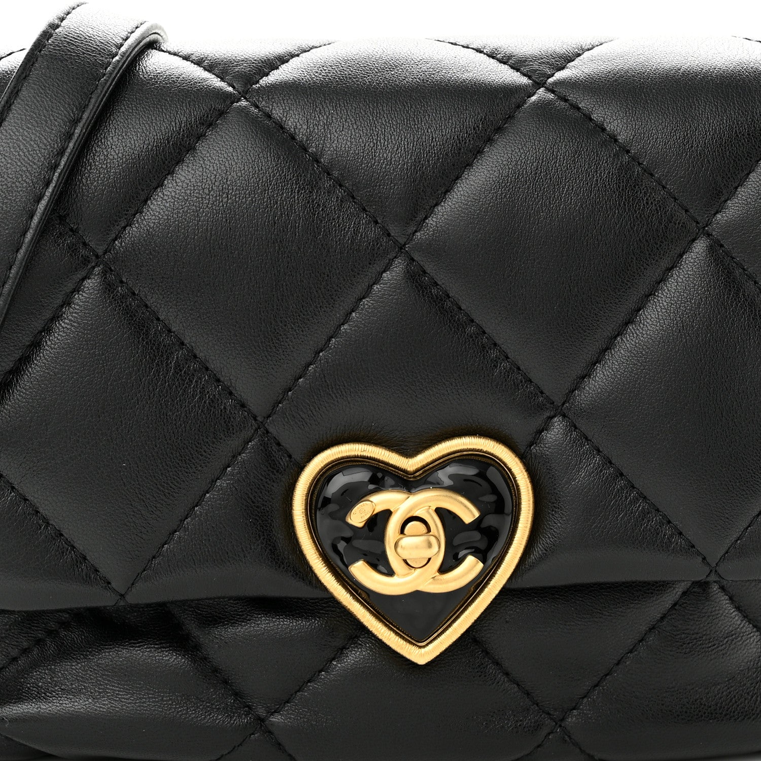 Chanel Lambskin Plexiglass Quilted Coco Love Mini Flap Black 8 of 10