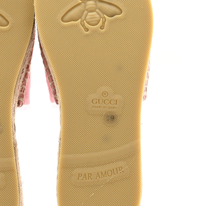 Gucci Canvas Interlocking G Damita Espadrille Sandals 39 Wild Rose 7 of 11