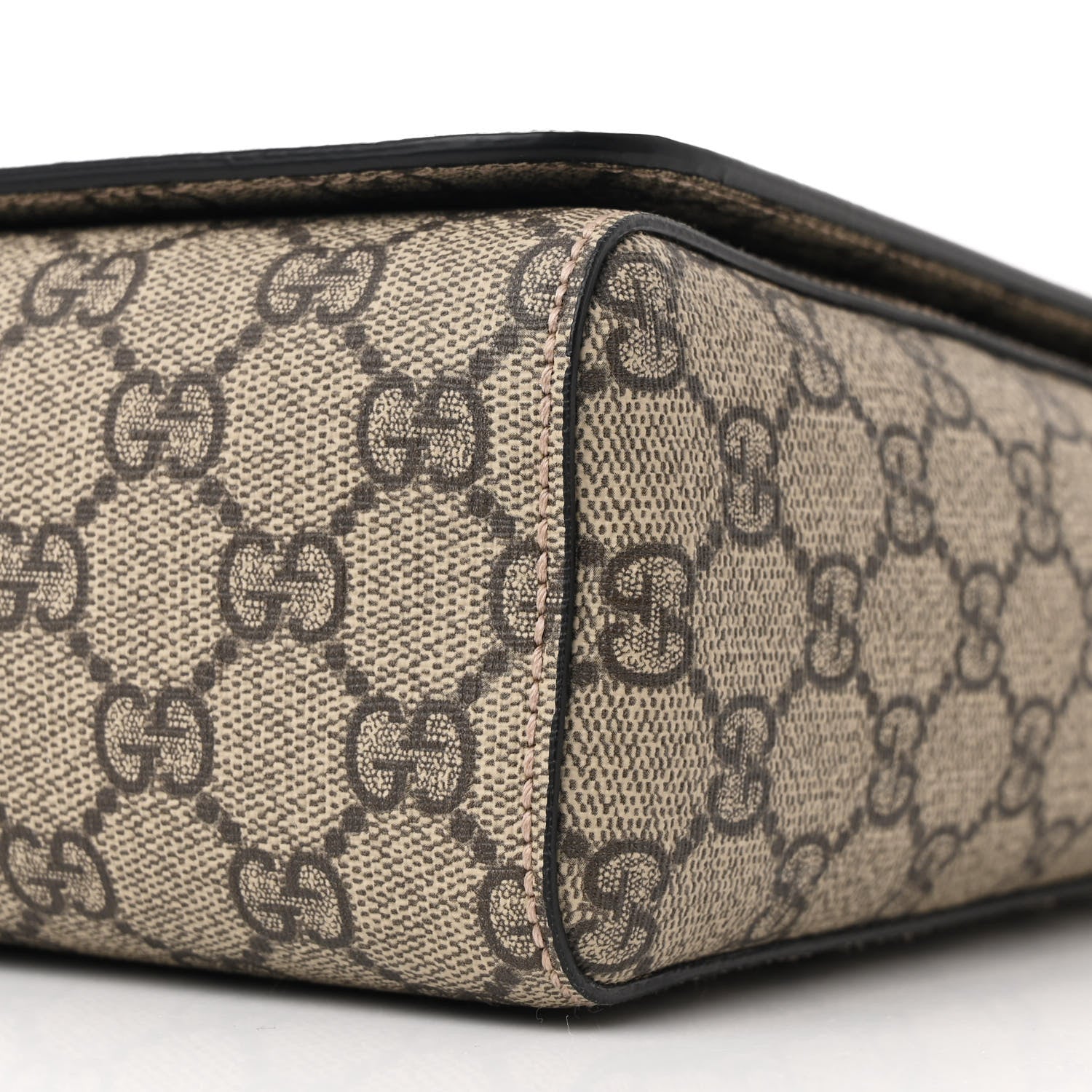 Gucci GG Supreme Monogram Web Flap Messenger Bag Black 10 of 10