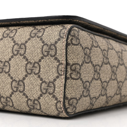Gucci GG Supreme Monogram Web Flap Messenger Bag Black 10 of 10