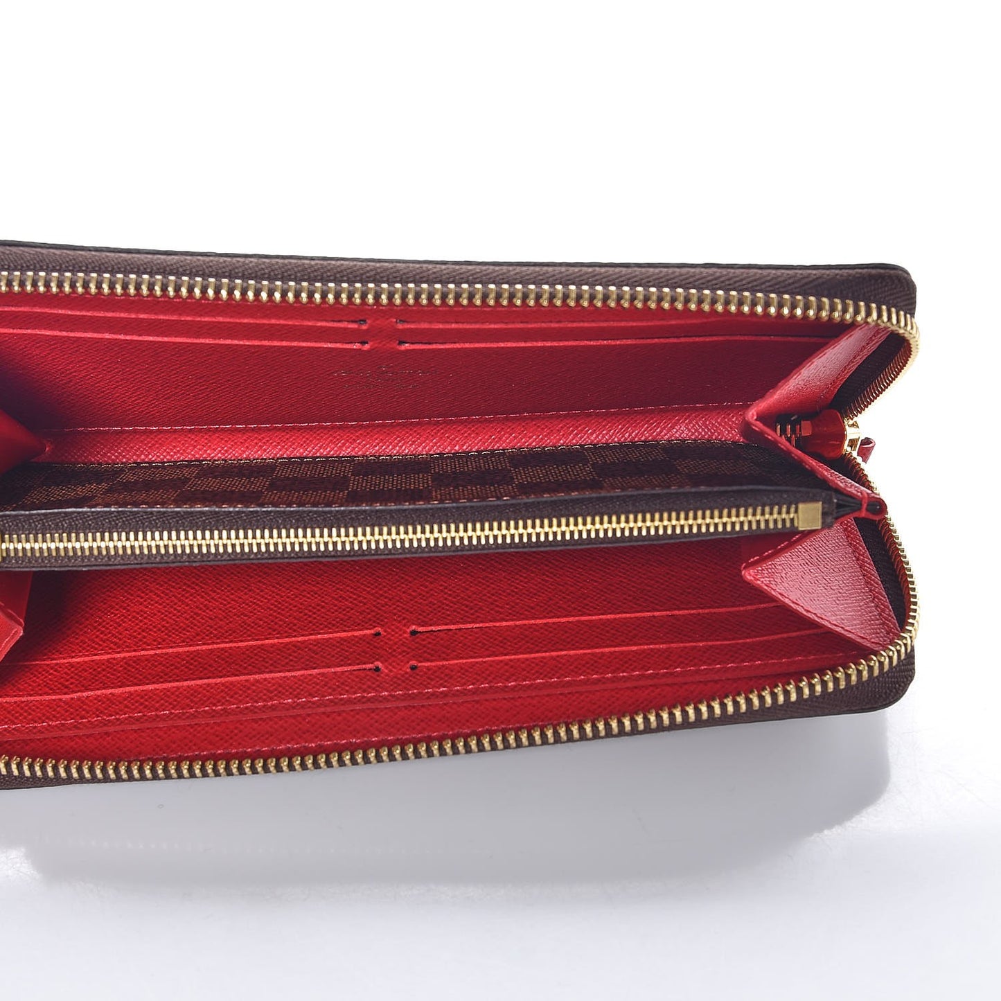 Damier Ebene Clemence Wallet Cherry