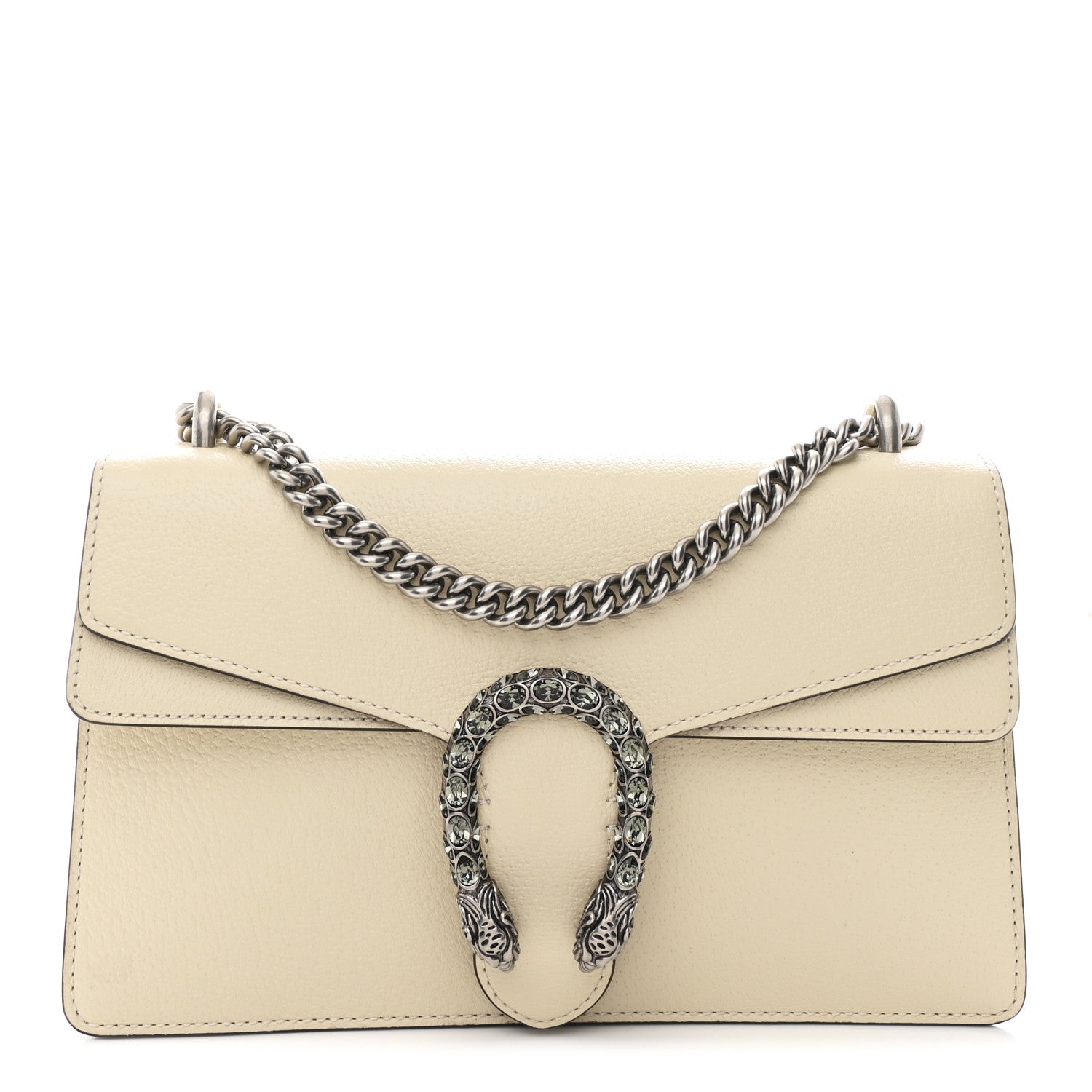 Gucci Textured Calfskin Crystal Small Dionysus Shoulder Bag Mystic White 1 of 11