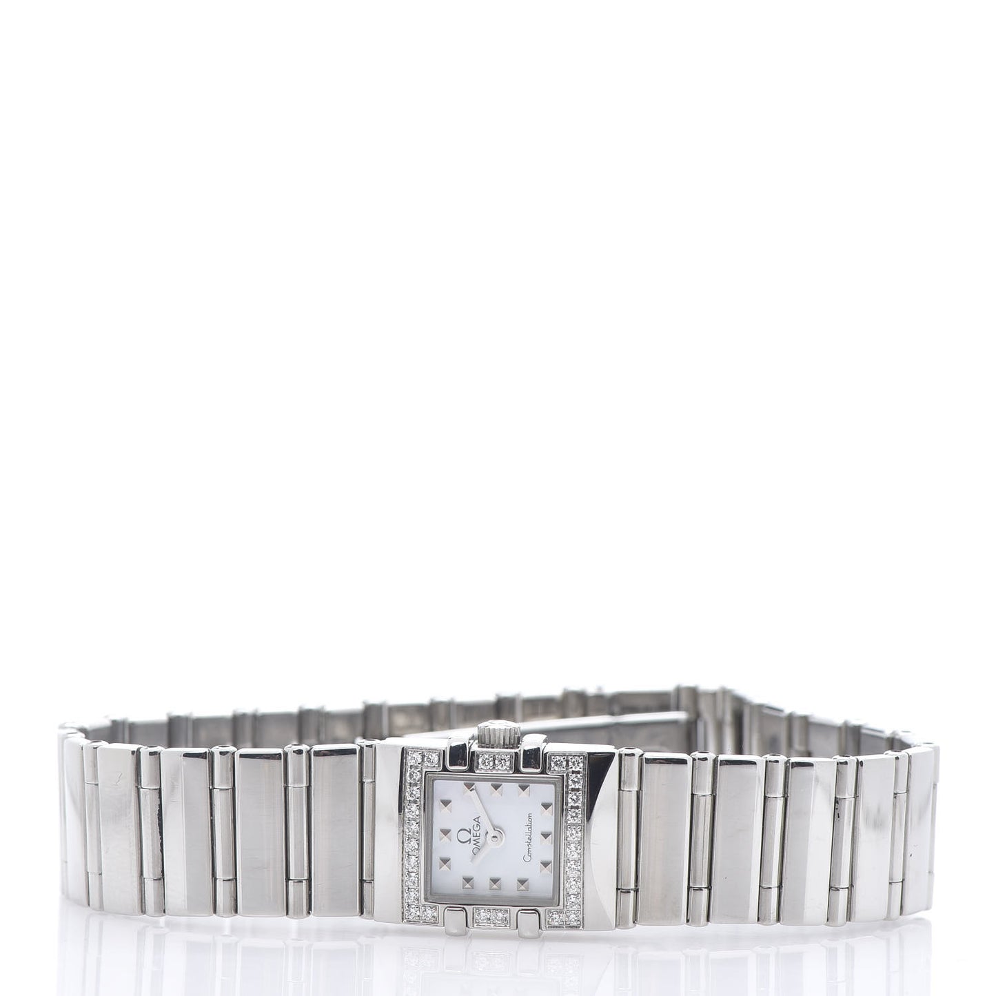 Stainless Steel Diamond Bezel Mother of Pearl 15mm Constellation Quadra Quartz Watch 1535.71.00