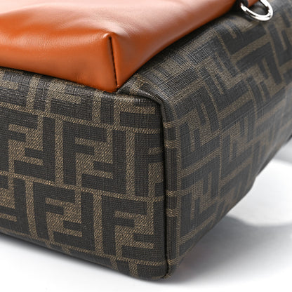 Fendi Glazed Fabric Vitello King FF 1974 Diagonal Pouch Pocket Backpack Tobacco Moro Cuoio 8 of 8