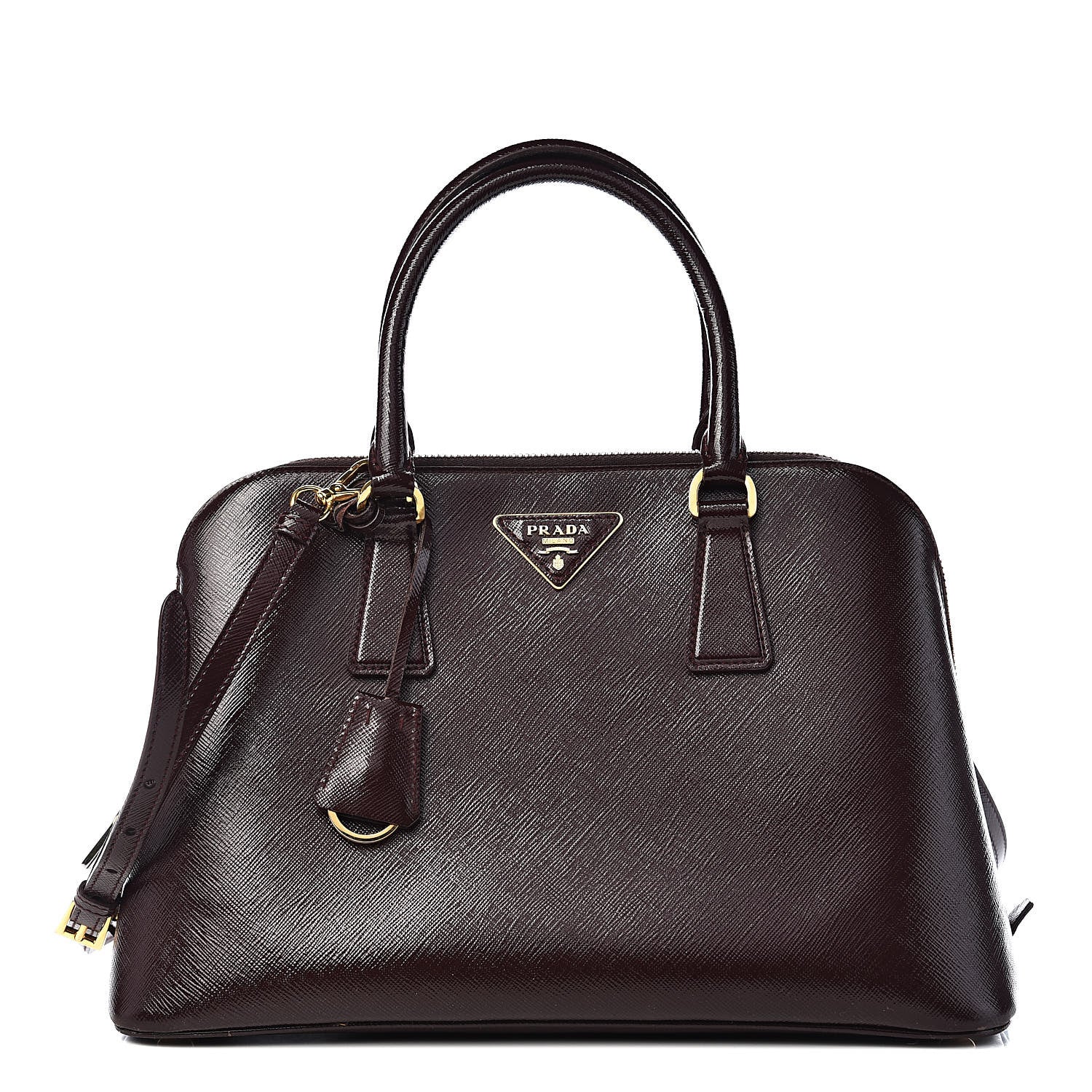 Prada Saffiano Vernice Medium Promenade Tote Granato 1 of 18