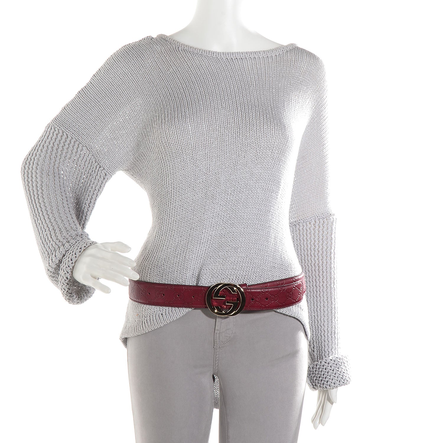 Gucci Guccissima Signature Interlocking G 40mm Belt 110 44 Classic Ruby 2 of 5