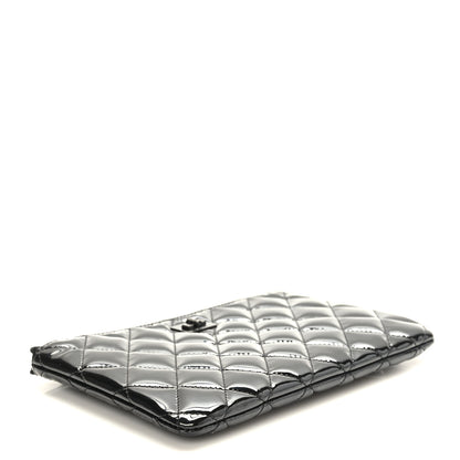 Chanel Patent Quilted Medium Reissue Cosmetic Case So Black 3 of 7