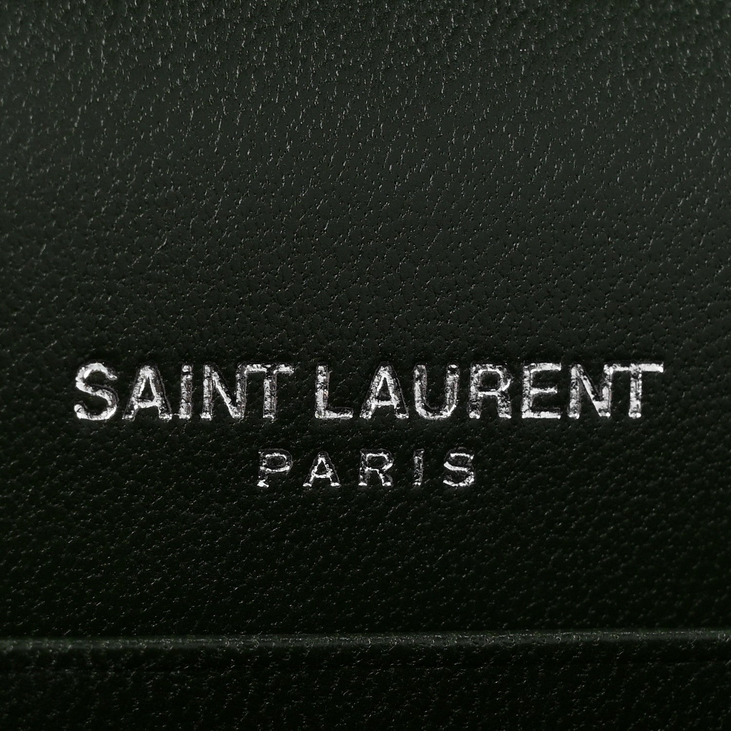 Saint Laurent Velvet Crystal Monogram Kate Tassel Chain Wallet Dark Green 6 of 20