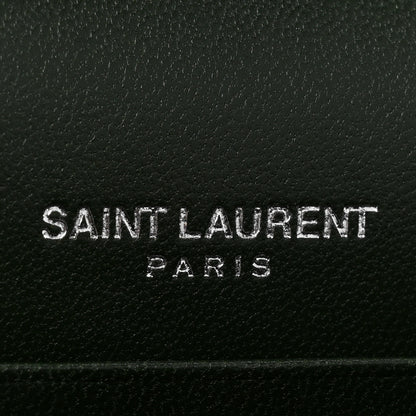 Saint Laurent Velvet Crystal Monogram Kate Tassel Chain Wallet Dark Green 6 of 20