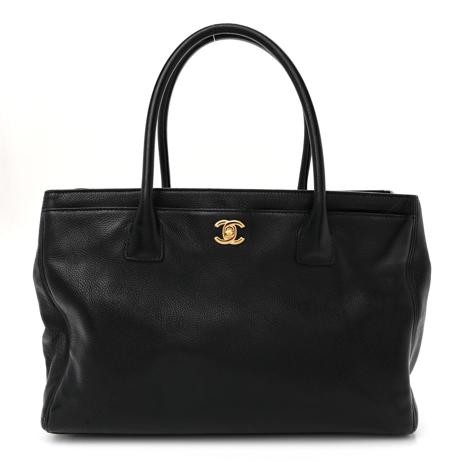 Chanel Calfskin Cerf Executive Shopper Tote Black 1 of 10