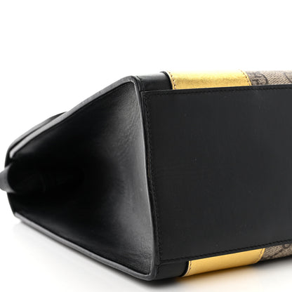 Gucci Nappa GG Supreme Monogram Medium Osiride Top Handle Bag Black Oro Vecchio Beige Ebony 10 of 18