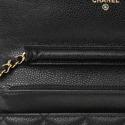 Chanel Caviar Quilted Wallet On Chain WOC Black 12 of 12
