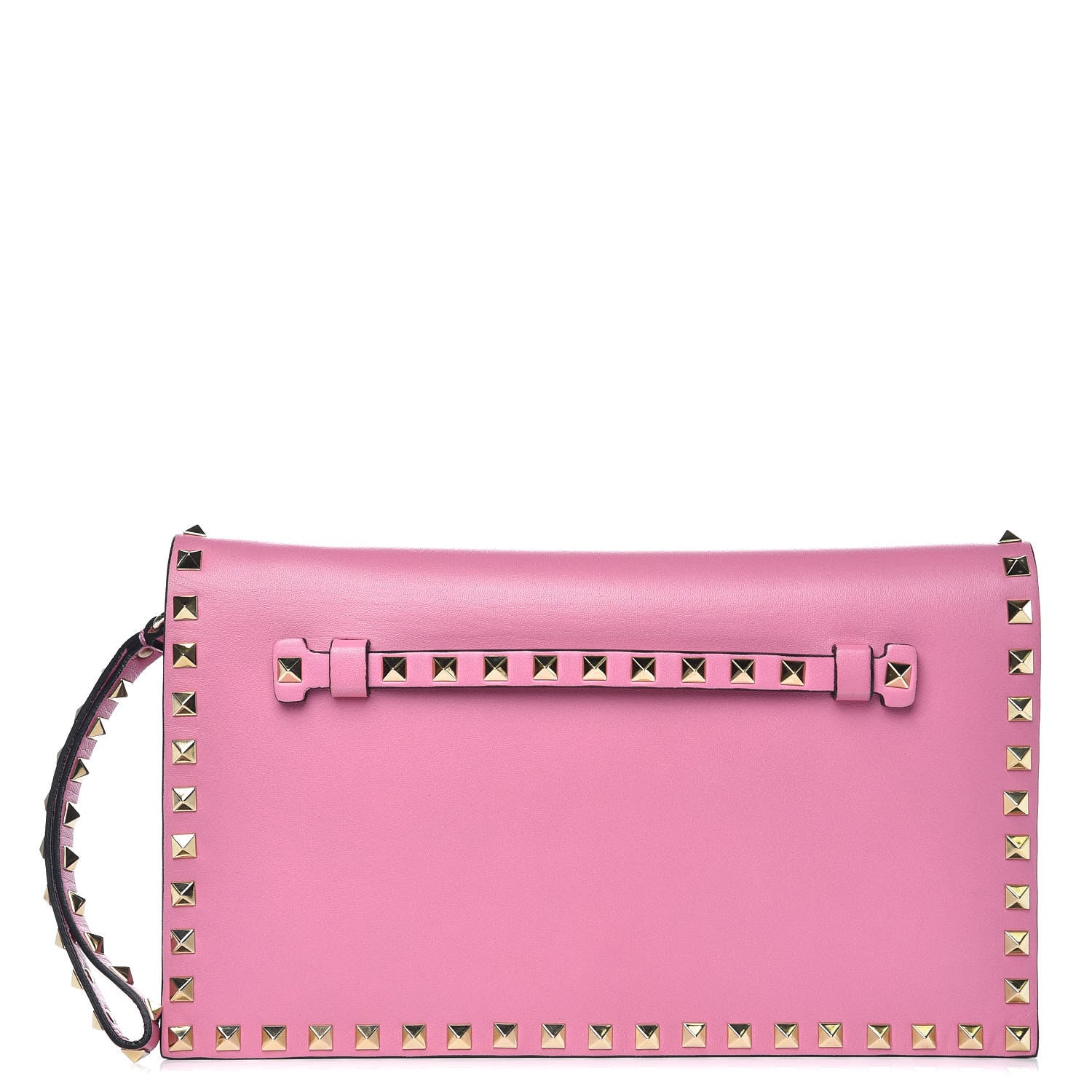 Valentino Garavani Nappa Rockstud Wristlet Clutch Ninphea 1 of 9