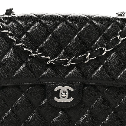 Chanel Caviar Quilted Jumbo Single Flap Black 8 of 10