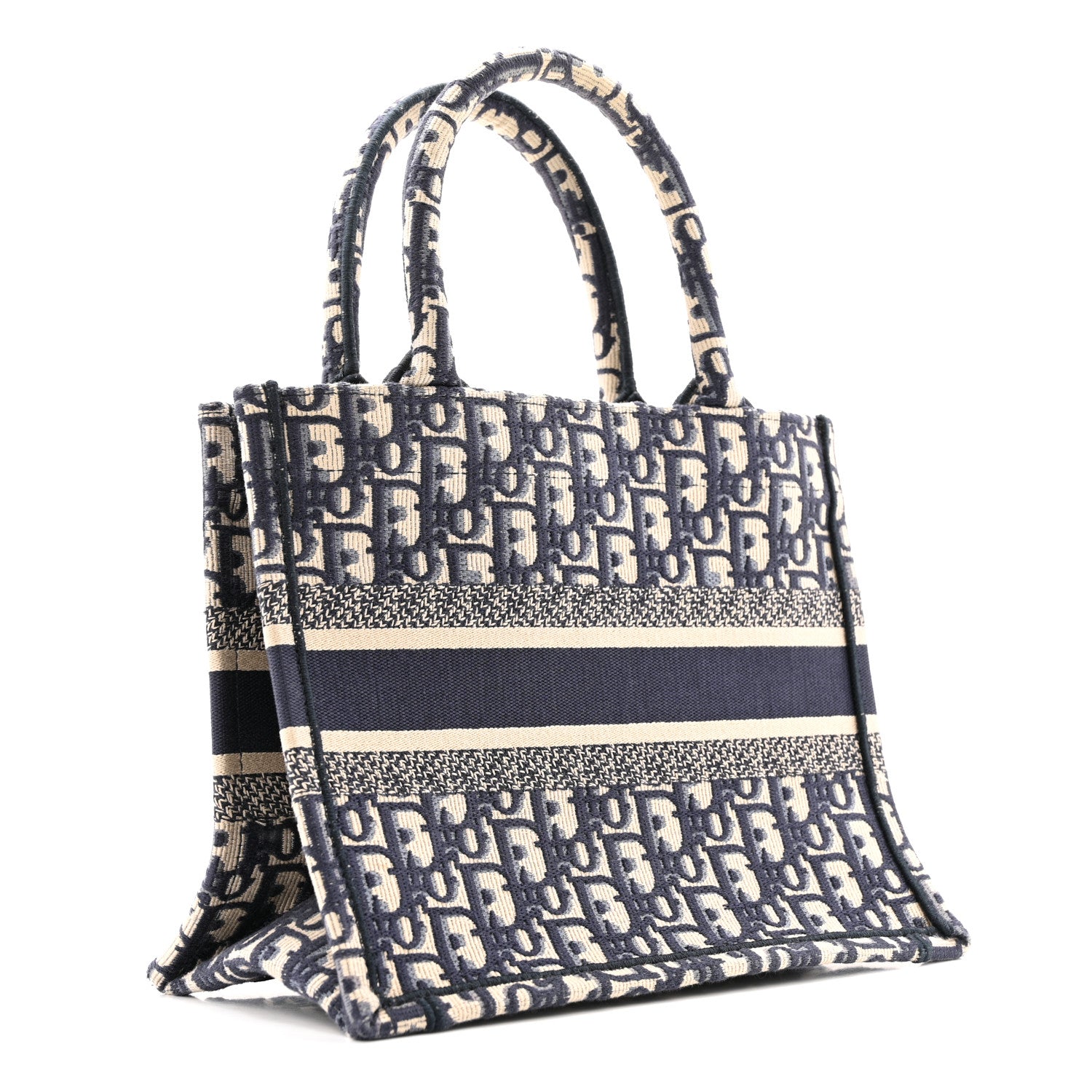 Christian Dior Oblique Small Book Tote Blue Multicolor 3 of 15