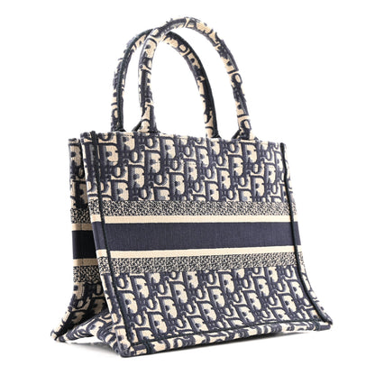 Christian Dior Oblique Small Book Tote Blue Multicolor 3 of 15