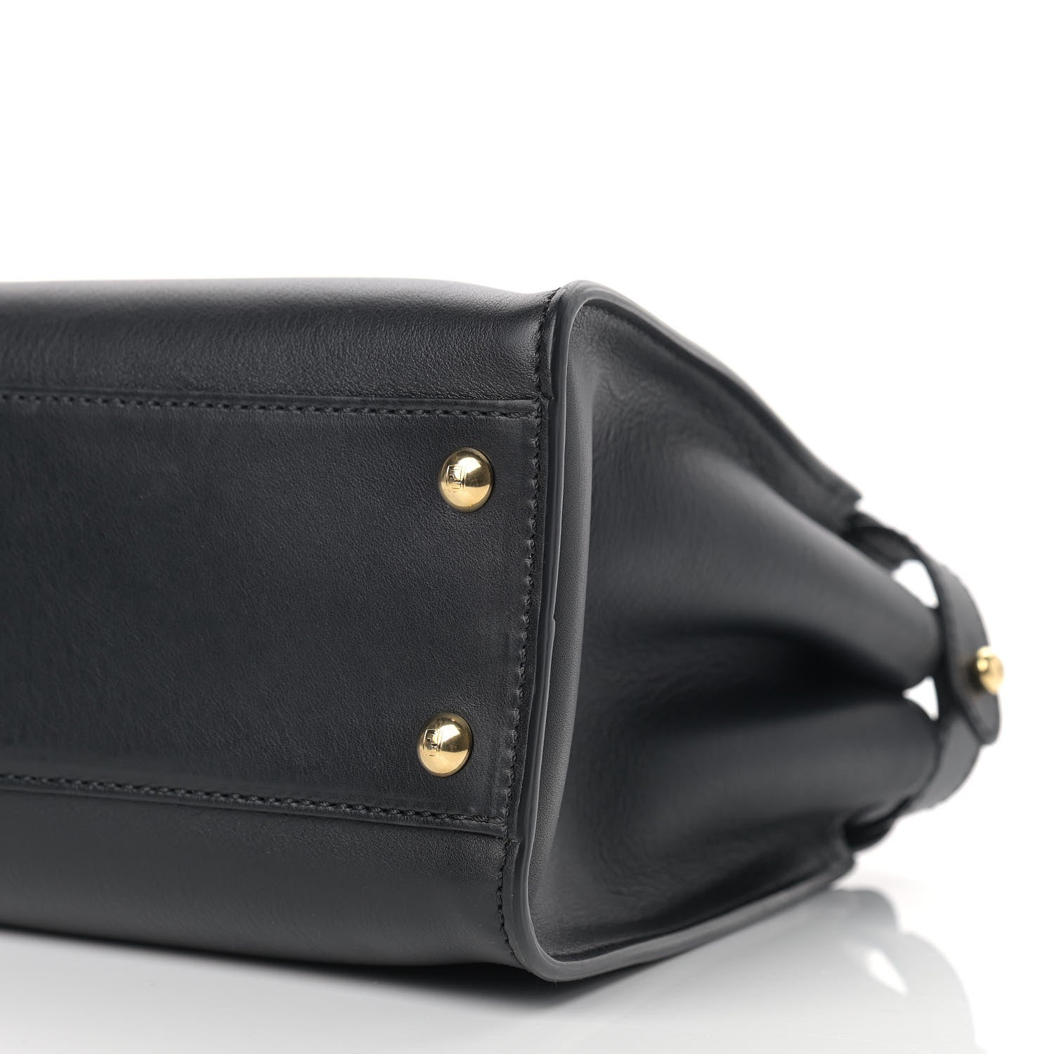 Fendi Vitello Seta Shiny Nappa Medium Peekaboo Iconic Satchel Black 9 of 9