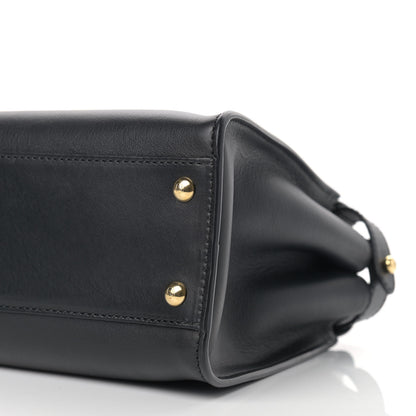 Fendi Vitello Seta Shiny Nappa Medium Peekaboo Iconic Satchel Black 9 of 9